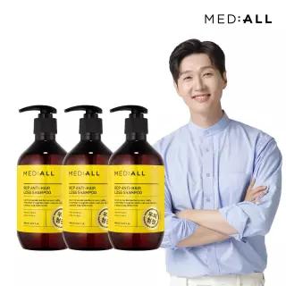 메디올 탈모완화 비듬각질개선 약산성 샴푸 우디허발 480ml 3개