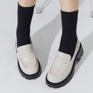 [무크] 여화 카라치 소가죽 청키로퍼 2colors