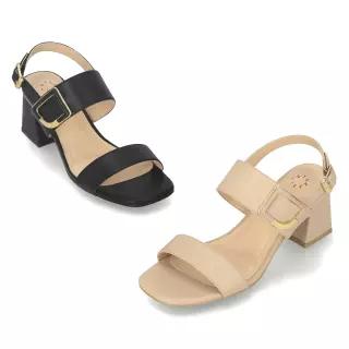 엘칸토 인텐스 여성 더블 스트랩 미들힐 샌들 6cm LCWW34I526