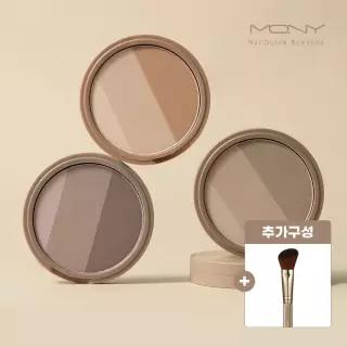 (SET) MQNY 페이크업 3색 쉐딩 9g 3종 + 브러쉬 세트 /헤어라인쉐도우 코쉐딩 컨투어 MAKEUP