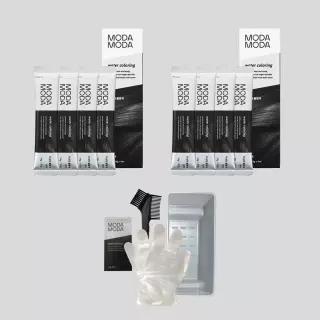 모다모다 더 순한 물염색 4매입 (블랙) 2세트 (총8매입) + 염색키트