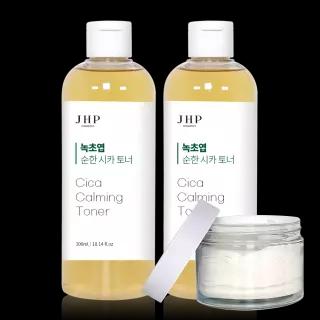 JHP 녹초엽 시카 진정토너 300ml 2개세트+스킨패드 80매