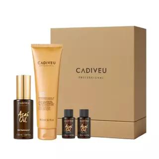 [쇼핑백 포함] 카디뷰 손상모 복구케어 세트 / 아사이오일50ml+뉴트리글로우150ml+아사이오일10ml*2 + 쇼핑백