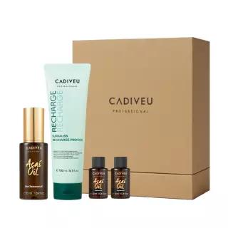 [쇼핑백 포함] 카디뷰 단백질 헤어케어set / 아사이오일50ml+리차지프로테인150ml+아사이오일10ml*2 + 쇼핑백