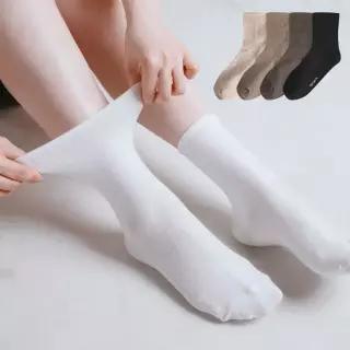 [프롬산타] 자체제작 10켤레 남여 중목양말 여성남성양말세트 흰/검정/기본/면/운동화/교복 무압박중목