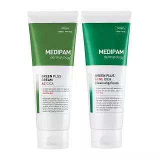 메디팜 에이씨 시카 수분진정 크림 220ml+클렌징폼 220ml /주름개선+미백+문제성피부케어
