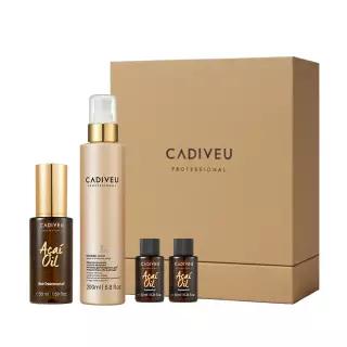 [쇼핑백 포함] 카디뷰 큐티클 헤어 케어 세트 / 아사이오일50ml+블론드락 200ml+아사이오일10ml*2+ 쇼핑백