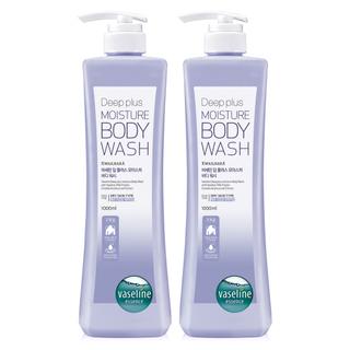 바세린 딥플러스 모이스처 바디워시 1000ml 2개 /고보습 온가족 사용 대용량