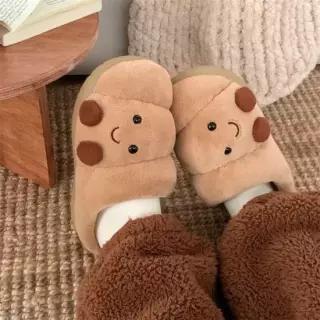 겨울 귀여운 브레드 식빵 털 거실 실내화 층간소음 방지 슬리퍼 240 250 거실화 털실내화