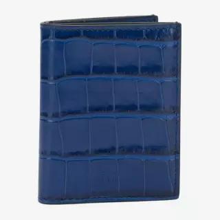 폴더블 크로커다일 가죽 카드홀더 Y0279LCL632SUBV BLUE