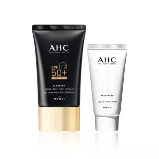 AHC 마스터즈 아쿠아리치 선크림 50ml+프렙리셋 클렌징폼 30ml 1030394