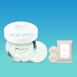 슈퍼적립 에이지투웨니스 카밍 롱프로텍션 무기자차 선팩트 12.5g 본품+리필 SPF50+ 선쿠션 선크림 비건인