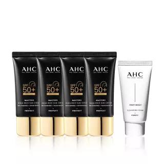 AHC 마스터즈 아쿠아리치 선크림 듀오세트(30ml+30ml) 2개+프렙리셋 클렌징폼 30ml 1030384
