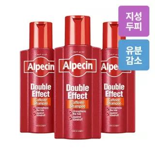 알페신 더블이펙트 카페인 샴푸 375ml (지성용) X 3