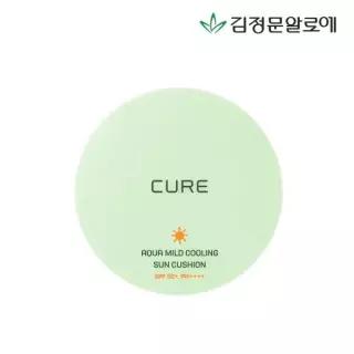 1+1 김정문알로에 큐어 아쿠아 마일드 선쿠션 25g(SPF50+)(본품2개)