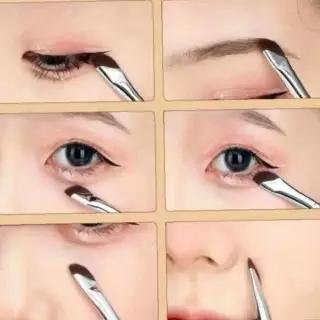 경사 메이크업 브러쉬 1p 눈밑 음영 쉐딩 화장 뷰티 도구 휴대용