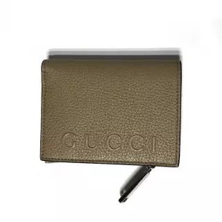 GUCCI 로고 레더 반지갑 카키 베이지 835076 AAE1W 9511