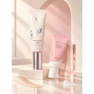 미샤 SET M 퍼펙트 블랑 비비 40ml + 글로우 스킨밤 20ml +모던섀도우 본품 언더볼류머 증정