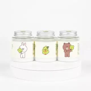 바스X라인프렌즈 미니플러스 탈취제 160g 3개입 기프트 세트 플레인(무향)