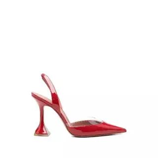 아미나 무아디 Lara transparent panel slingback pumps 12317311172872 TP725754667