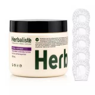 허벌리스테 허벌 헤어 마스크 500ml 비닐캡 5매포함 손상모 집중케어 헤어팩