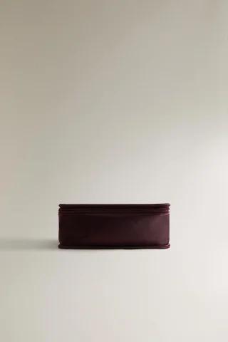 ZARA 수납용 새틴 파우치 - 버건디 레드 4015/800/022 645779