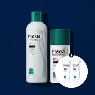 포맨 세트 피지오겔 시카밸런스 카밍 토너 200ml+올인원 플루이드 로션 100ml +(증정) 시카 크림 10mlx2개