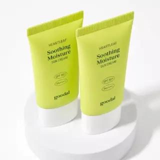 [산리오 콜라보] 구달 맑은 어성초 진정 수분 선크림 50+50ml 기획 (+시나모롤 카드스티커)