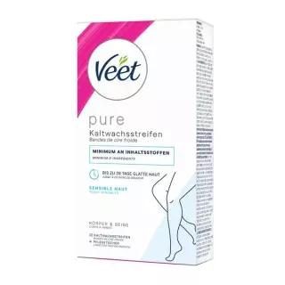 해외직배송 VEET 비트 콜드 왁스 스트립 바디레그 센시티브 22매 476517