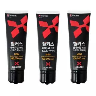 헐커스MSM 스포츠마사지 크림/아이스겔 열감, 120ml, 3개