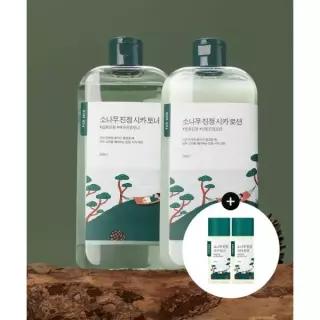 매장정품 ROUNDLAB 포 맨 소나무 진정 시카 토너 로션 대용량 2종 세트(+토너/로션 20ml 증정)