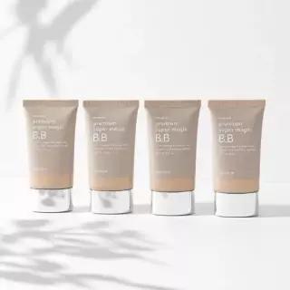 한스킨 HANSKIN 프리미엄 수퍼 매직 비비크림 45g 2개(비비10g 미니어처+스펀지 6매 )