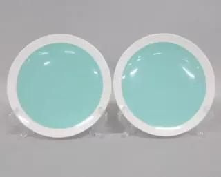 미국 티파니 앤 코. 컬러 블록 디저트 플레이트 세트 2개 본 차이나 티파니 블루 미사용 298453923086