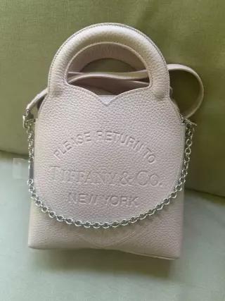 미국 새로운 정품 티파니 앤 코 Return To Tiffany RTT 가죽 분홍색 가방 체인 달기 206298514295