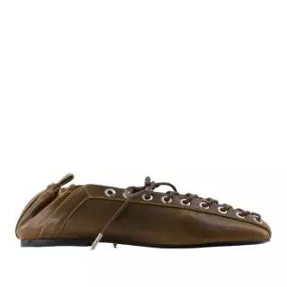 아이렛 레이스업 크링클 발레리나 S3093 826 DARK OLIVE