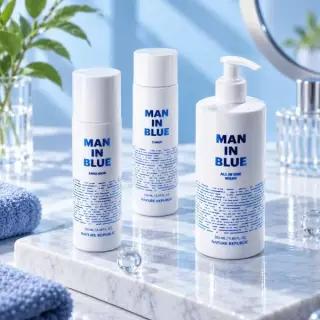 네이처 리퍼블릭 맨 인 블루 스킨케어 3종 세트 올인원워시350ml + 토너150ml 에멀젼130ml