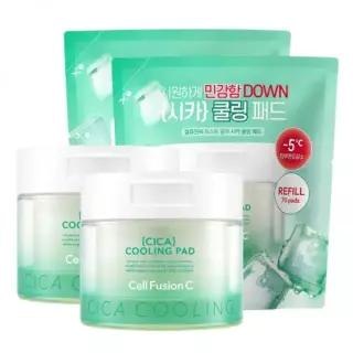 CELL FUSION C 시카쿨링패드 70매 2개 + 시카쿨링리필파우치