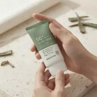 알로에 선크림 SPF50+ PA++++ 50ml 자외선차단 3중 기능성 선크림 2+1 구성