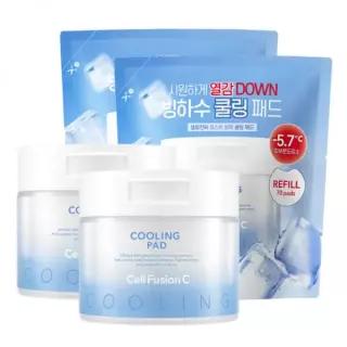 CELL FUSION C 쿨링패드 70매 2개 + 쿨링리필파우치