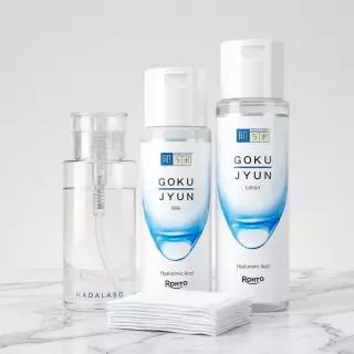 하다라보 고쿠쥰 로션밀크 세트 (로션 170ml+밀크 140ml+디스펜서+화장솜 20매)