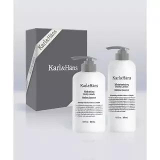 매장정품 KARLNHANS [바디케어 선물세트] 하이드레이팅 바디워시 500ml + 모이스처라이징 바디로션 390ml