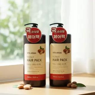 헤어 트리트먼트 대용량 리페어 헤어팩 1000ml 2개