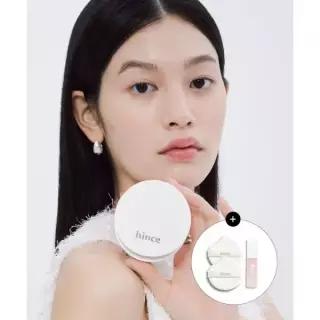 매장정품 HINCE [SET] 누 글로우 화이트 쿠션 본품+리필 (+쿠션 퍼프  프렙 미니 7ml 증정)