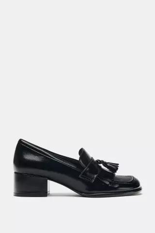 ZARA 프린지 힐 로퍼 - 블랙 3813/810/800
