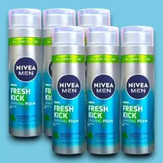 니베아 맨 프레시 킥 쉐이빙 폼 200ml X 6개