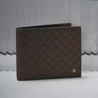 [하프클럽/닥스셔츠]알렉스 소프트 엠보 소가죽 반지갑 Billfold Wallet 6cc brown