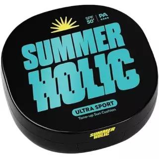 (섬머 홀릭) 울트라 스포츠 톤 업 선 쿠션 15g SPF50 + PA ++++ 자연스러운 혈색감
