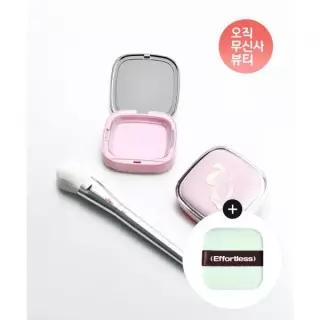 TOOQ 2종SET 수채화 꽃잎 파우더 + 브러시 +파우더 퍼프 4205794
