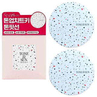 1+1 톤핏선 톤업 선쿠션 비건 핑크베이지 파데프리 12g