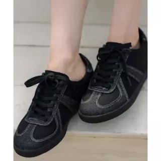 DIFFERSHOE 쿠바 스니커즈 7CM [투톤 블랙 데님]
